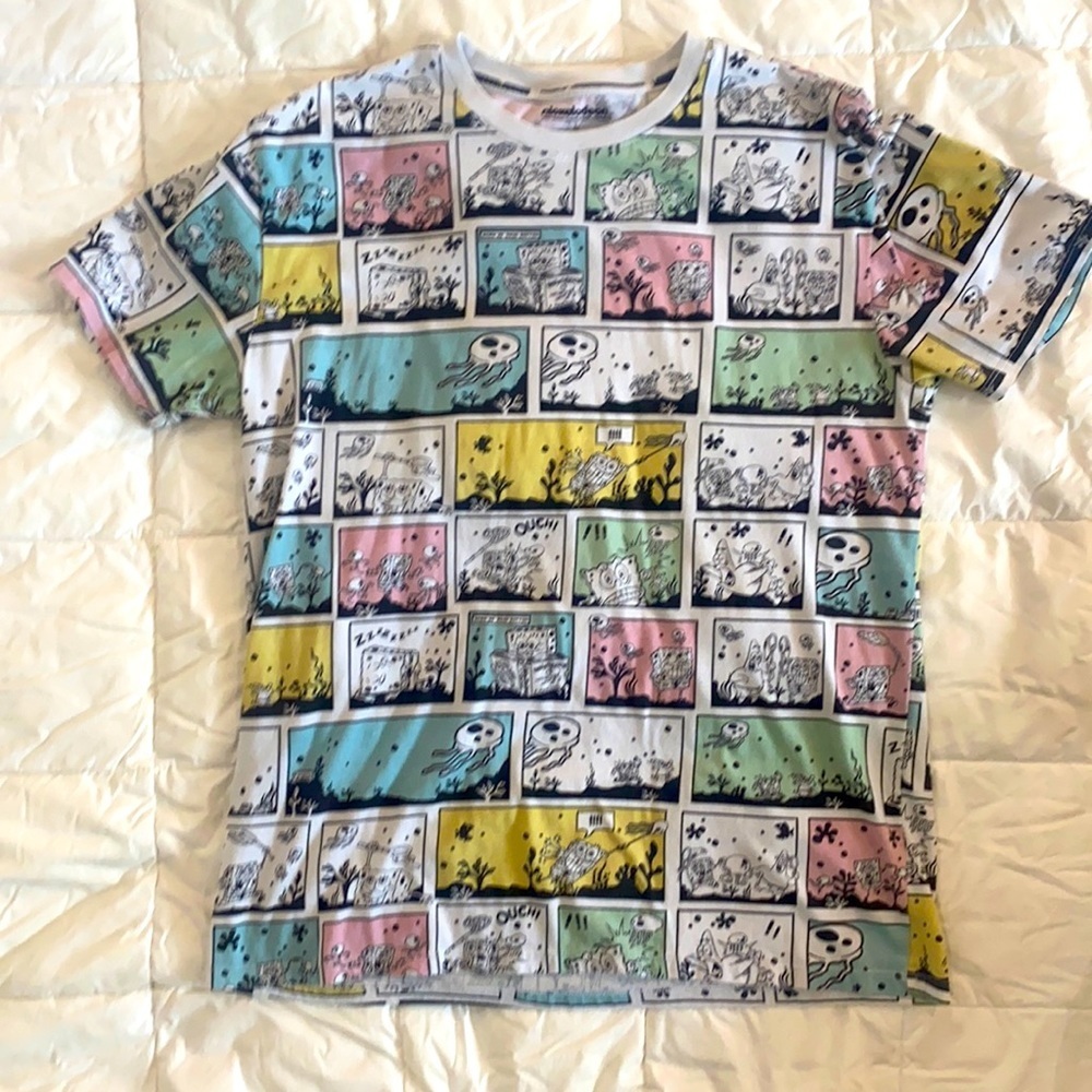 VINTAGE Sponge Bob Square Pants Men Shirt Large